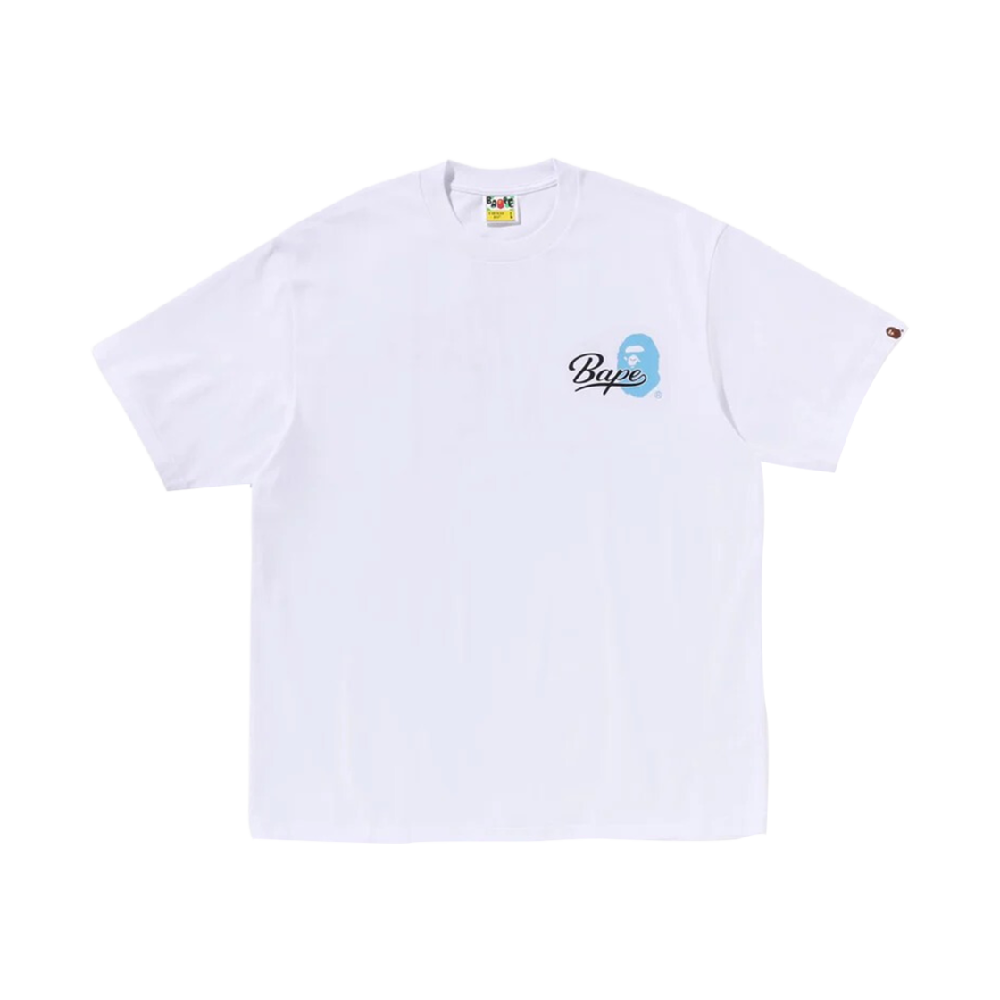 베이프 커시브 컬리지 로고 릴랙스 핏 티셔츠 화이트(BAPE Cursive College Logo Relaxed Fit T-Shirt White) - 1