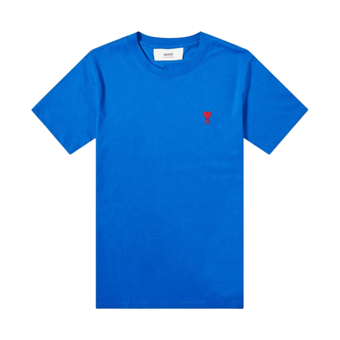 아미 스몰 하트 로고 티셔츠 블루(AMI de Coeur T-Shirt Blue) - 1