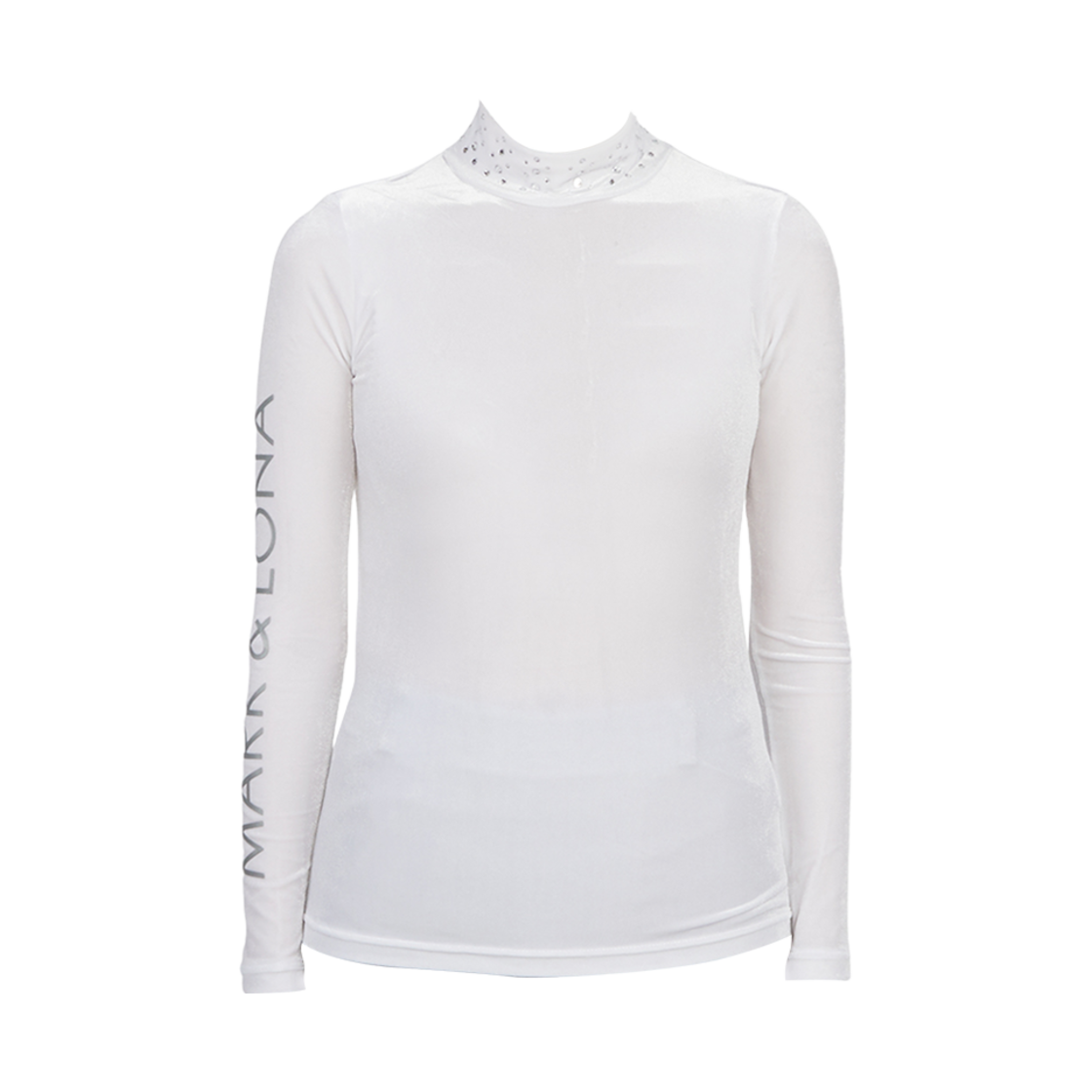 MLW-2D-AU05 (W) Mark & Lona Luxe Turtleneck Long Sleeve T-Shirt White