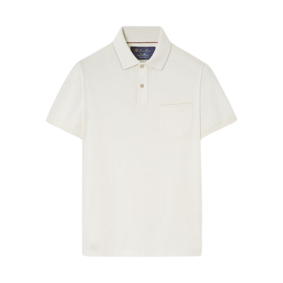FAI0485-1000 Loro Piana Cotton Regatta Polo White