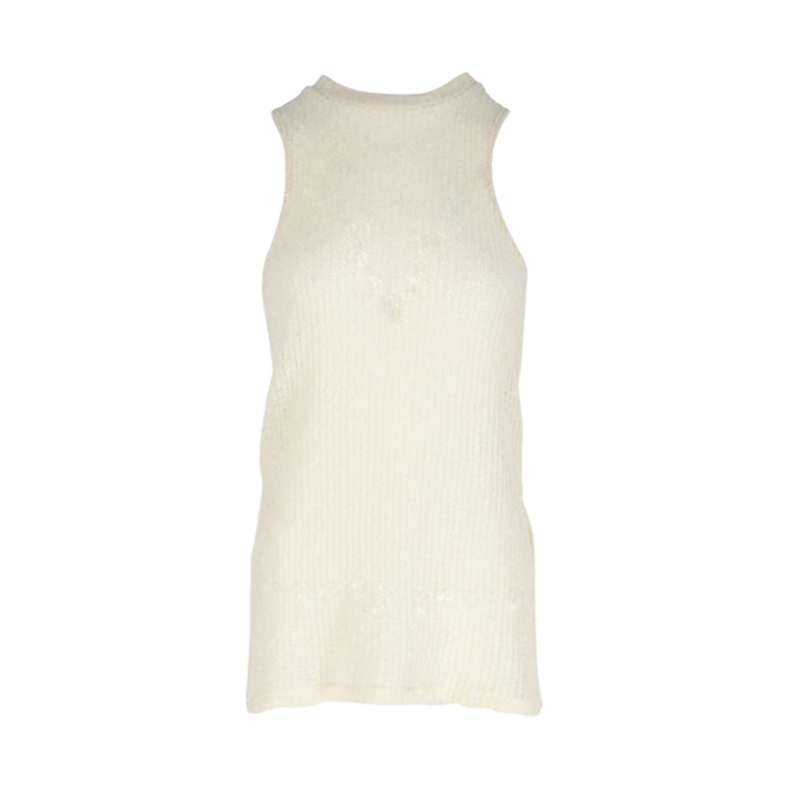쿄 니트 백 컷아웃 슬리브리스 크림(KYO Women Knit Back Cut-Out Sleeveless Cream)