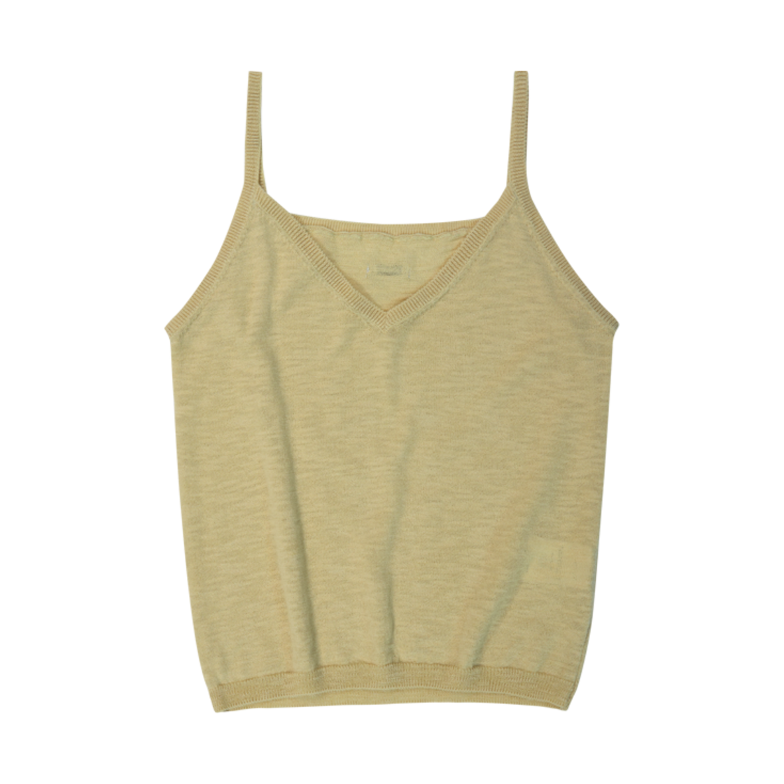 Pale Sleeveless Mustard Flatwave in Seoul Pale Linen Sleeveless Mustard