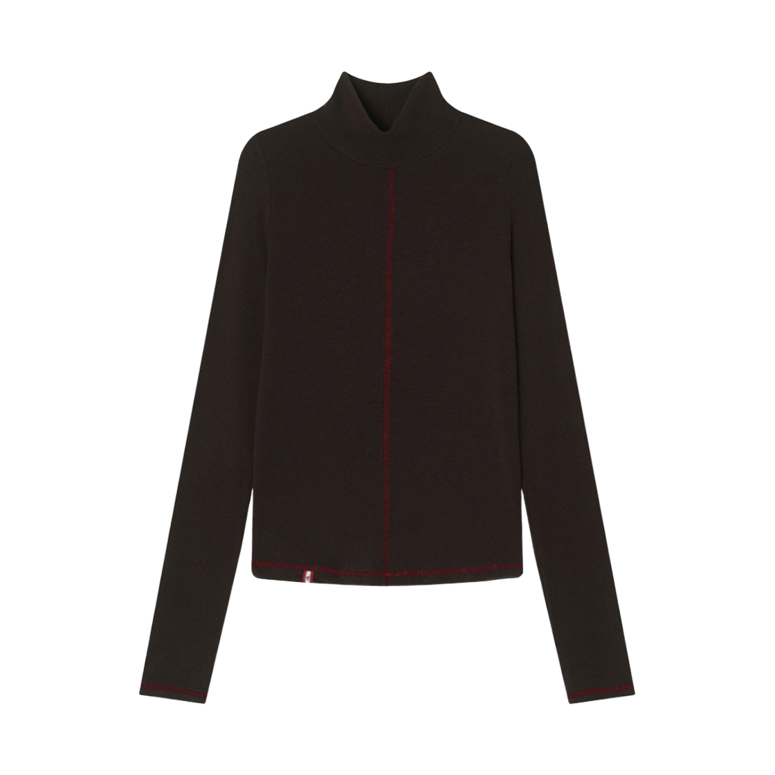 미나수 핑거홀 폴라티 브라운(Menasoo Finger Hole Turtleneck Top Brown) - 1