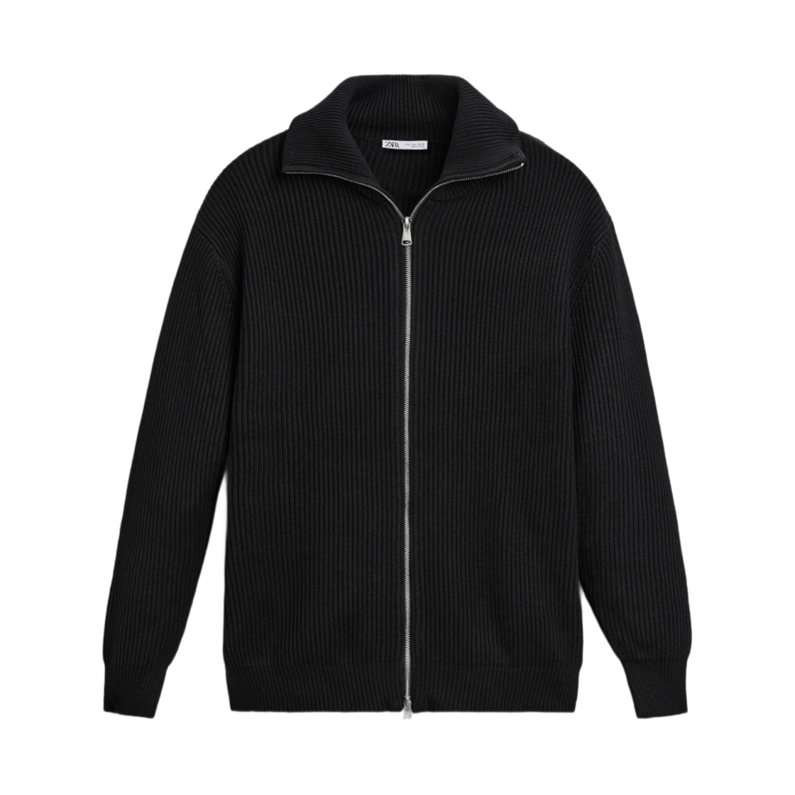 자라 집업 가디건 블랙(Zara Zip Up Cardigan Black)