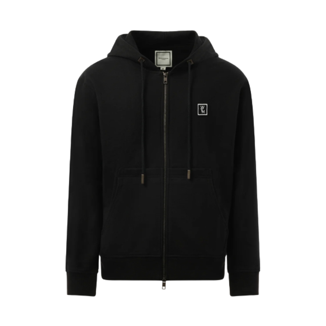 W243TS47723B Wooyoungmi Back Logo Hooded Zip Up Black - 24FW