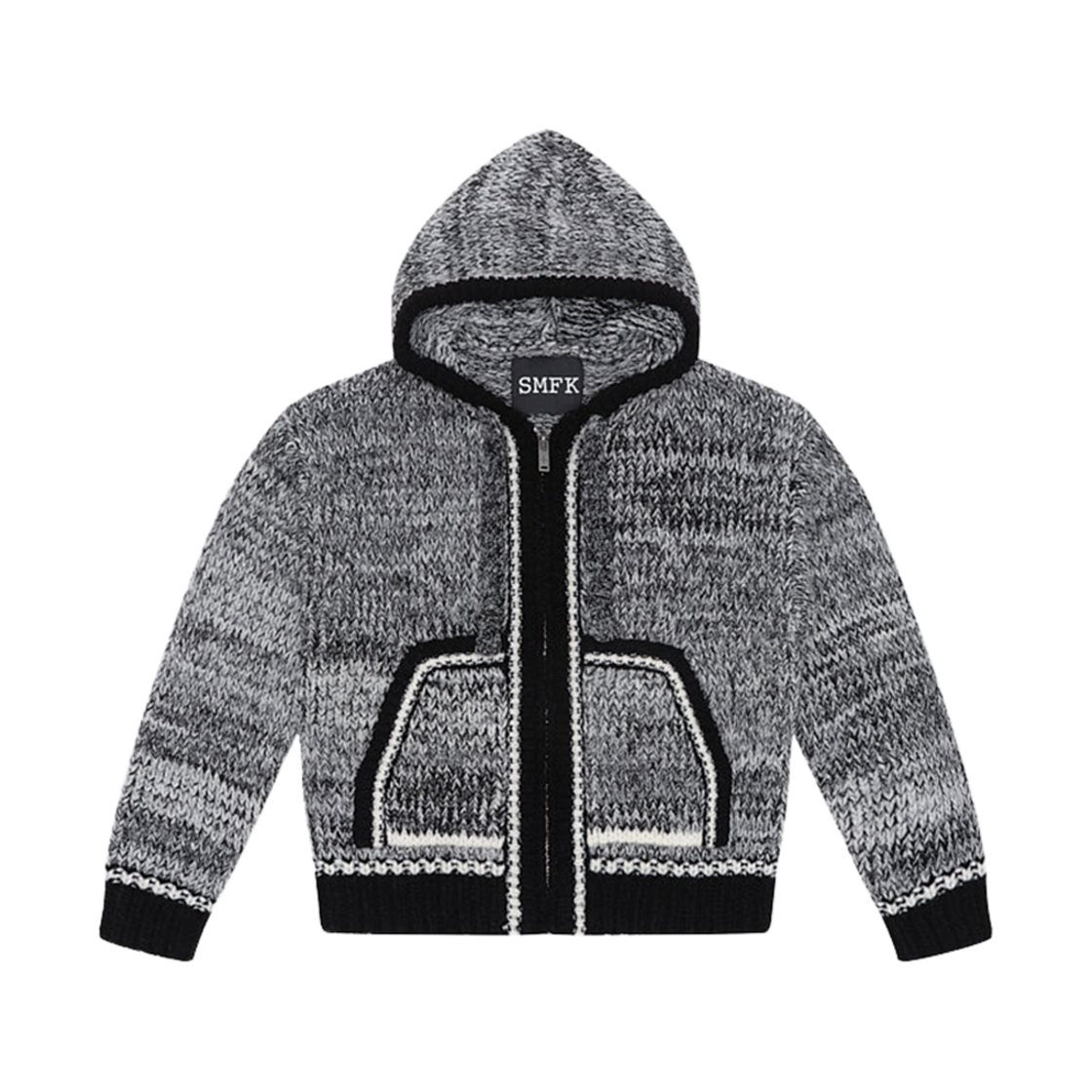 (W) 에스엠에프케이 와일드니스 월드 그래스랜드 울 후드 블랙((W) SMFK Wilderness World Grassland Wool Hoodie Black)