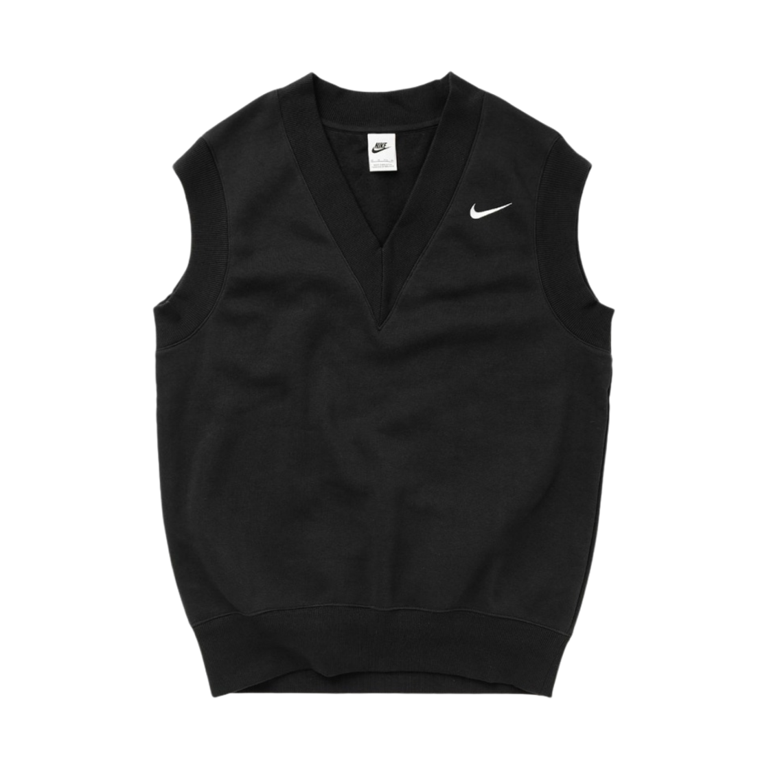(W) 나이키 스포츠웨어 피닉스 플리스 오버사이즈 베스트 블랙 - 아시아((W) Nike Sportswear Phoenix Fleece Oversized Vest Black - Asia) - 1