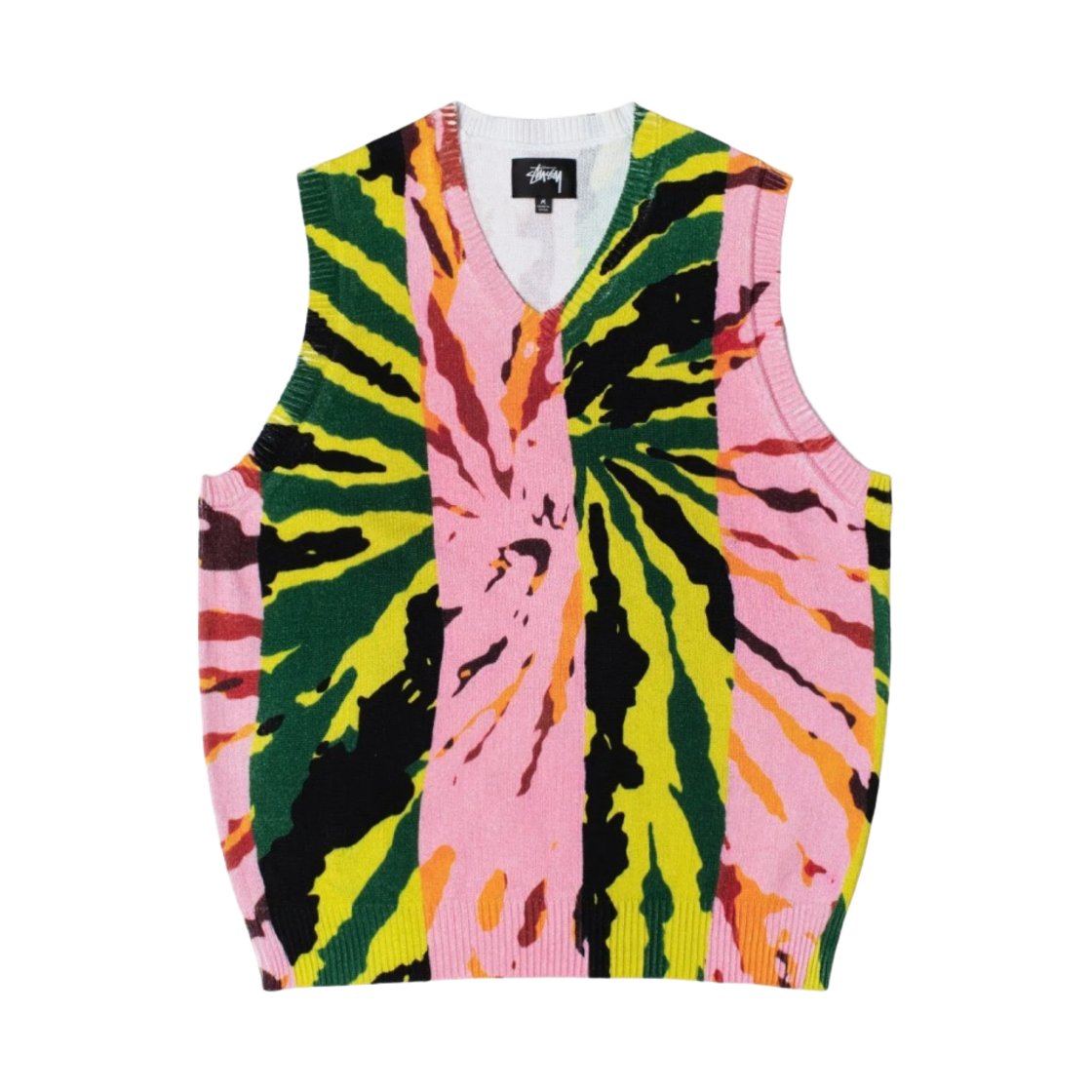 스투시 프린티드 스웨터 베스트 핑크(Stussy Printed Sweater Vest Pink) - 1