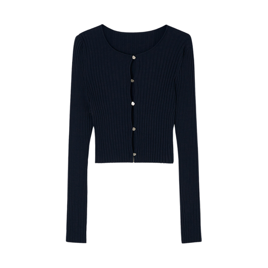 (W) 아비에무아 아비에 립드 가디건 네이비