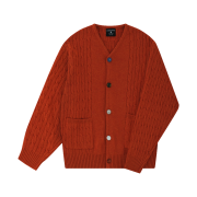 Hongwoosung The Second Signature Cardigan Orange Brown