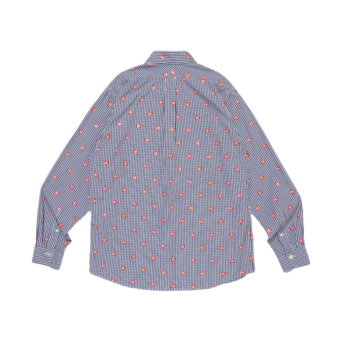 휴먼 메이드 하트 깅엄 체크 셔츠 네이비(Human Made Heart Gingham Check Shirt Navy) - 2