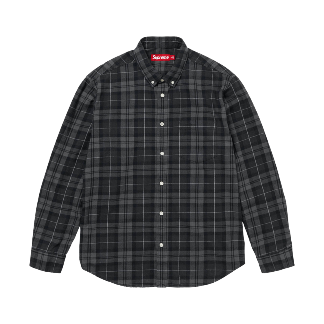 슈프림 플레이드 플란넬 셔츠 블랙 - 24FW