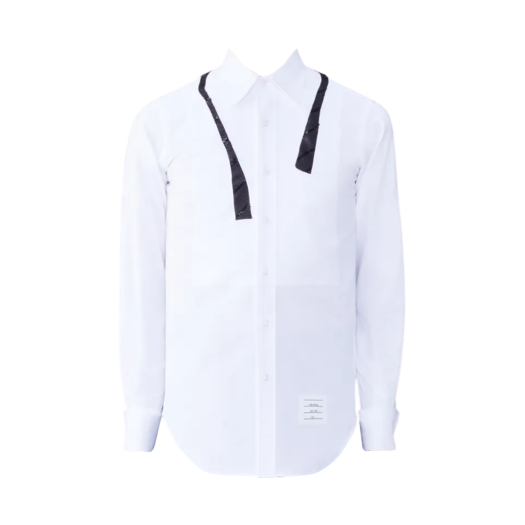 Thom Browne Pique Sequin Shirt White
