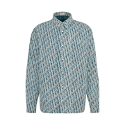 Dior Overshirt Dior Oblique Kasuri Cotton Denim Blue White