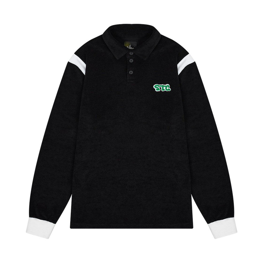saf00397 Safarispot  S.T.C Spot Terry Pique L/S Black