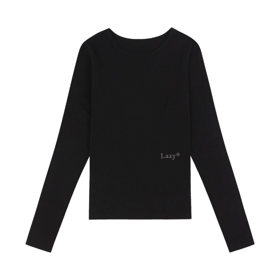 레이지지 슬림 레이지 롱 슬리브 티셔츠 블랙