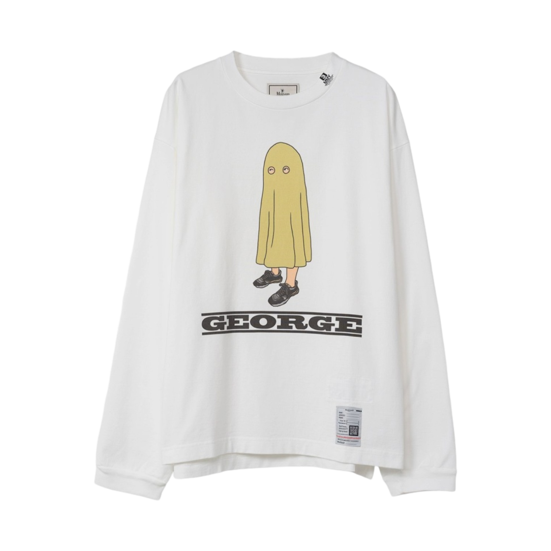 메종 미하라 야스히로 조지 프린티드 롱슬리브 티셔츠 화이트(Maison Mihara Yasuhiro George Printed L/S T-Shirt White) - 1