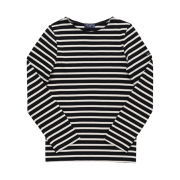 Saint James Meridien Moderne Striped Sailor Shirt Noir Ecru