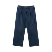 General Idea one tuck wide demin pants blue