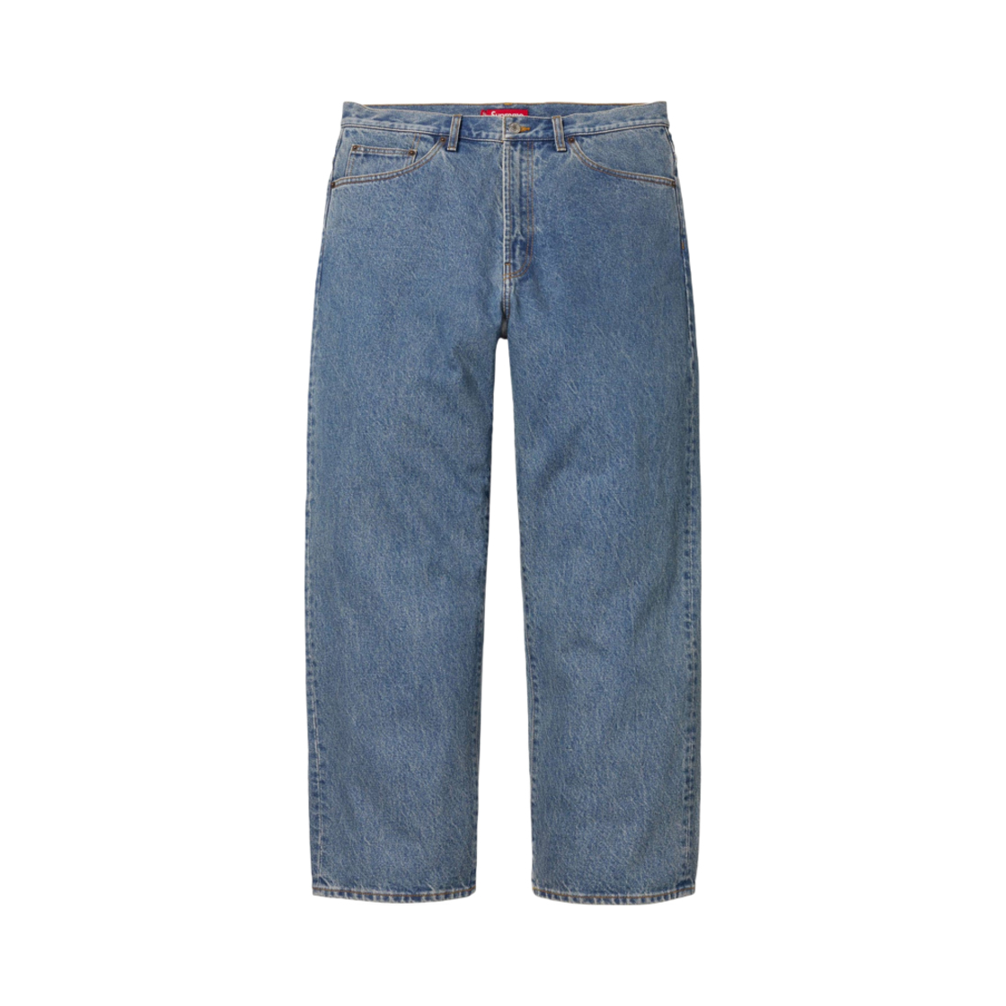 슈프림 배기 진 워시드 인디고 - 24FW