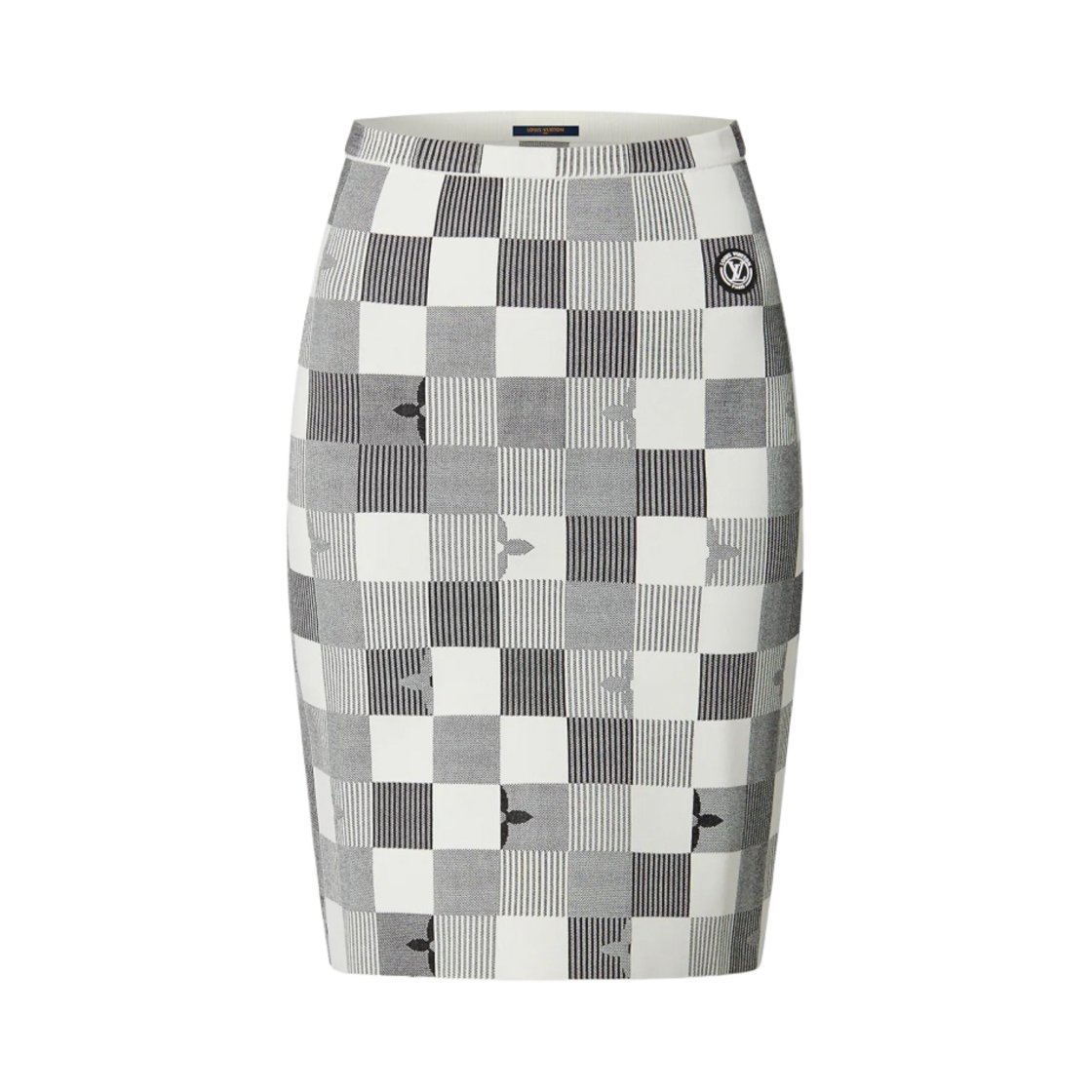 (W) 루이비통 팝 모노그램 다미에 니트 스커트 그레이((W) Louis Vuitton Pop Monogram Damier Knit Skirt Grey) - 1
