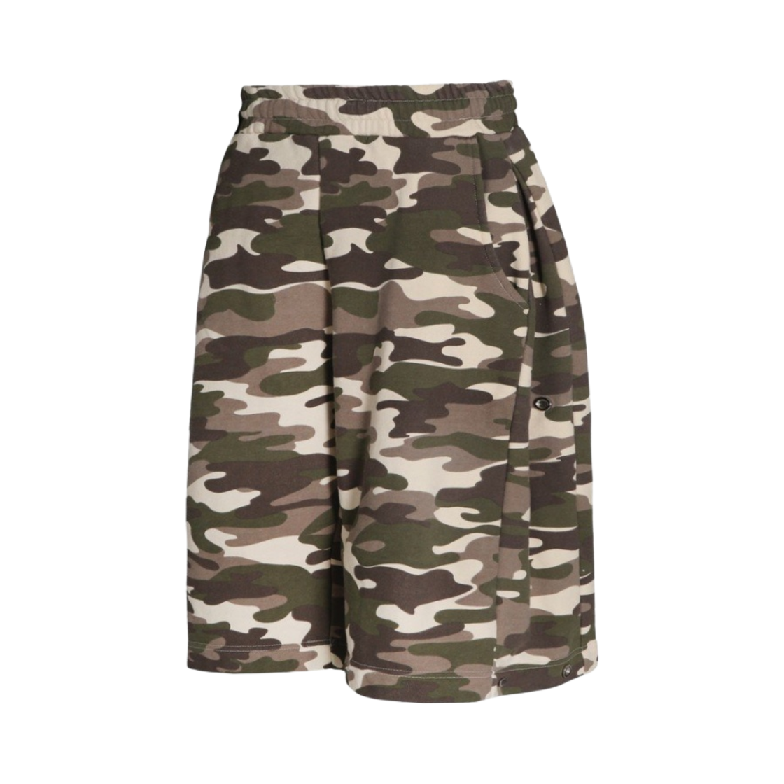 엠제이디 사이드 스냅 와이드 스웨트쇼츠 카모(MJD Side Snap Wide Sweatshorts Camo)