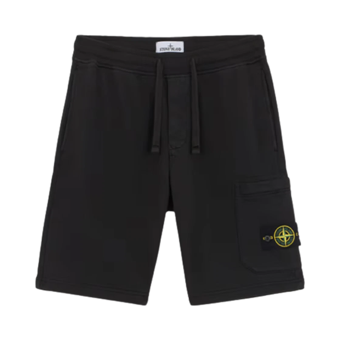 Stone Island Stone Island 6200012 Organic Cotton Fleece Pocket Details Cargo Bermuda Shorts Black - 25SS · M