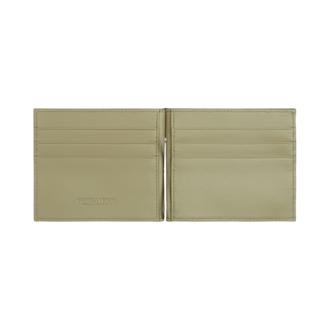 보테가 베네타 인트레치아토 빌 클립 지갑 다크 그린 트래버틴(Bottega Veneta Intrecciato Bill Clip Wallet Dark Green Travertine) - 2