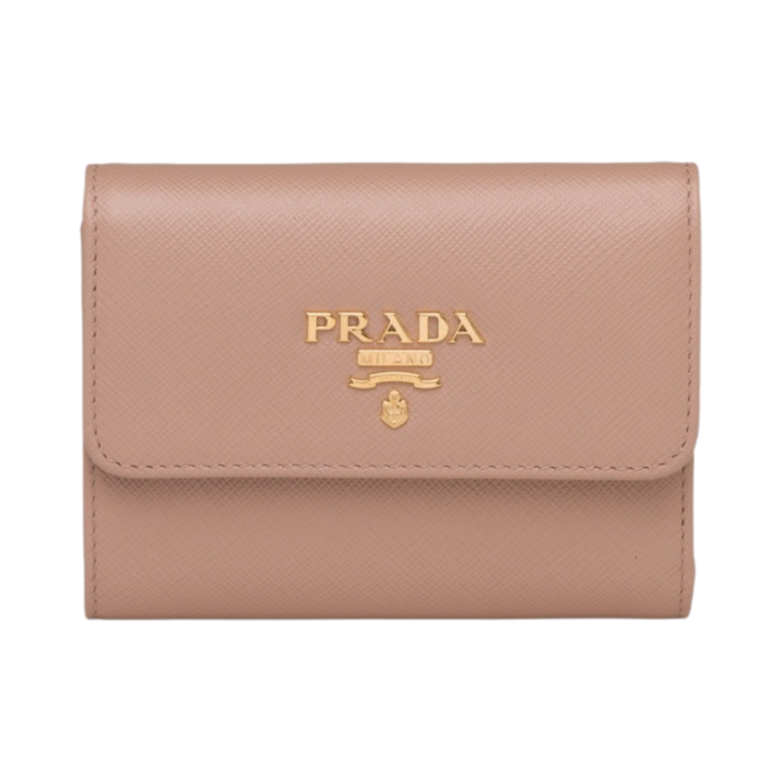 프라다 사피아노 메탈 로고 반지갑 파우더 핑크(Prada Saffiano Metal Logo Wallet Powder Pink) - 1