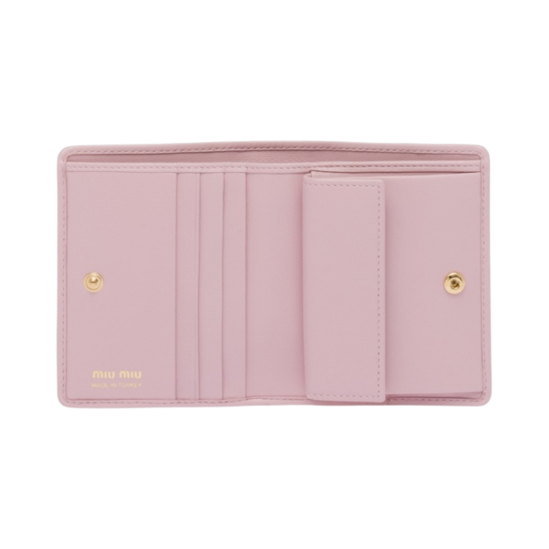 5MV204-2FPP-F0E18/5MV204-AFPP-F0E18 Miu Miu Matelasse Nappa Leather Wallet Alabaster Pink - #2