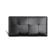Bottega Veneta Cassette Zip Around Wallet Black