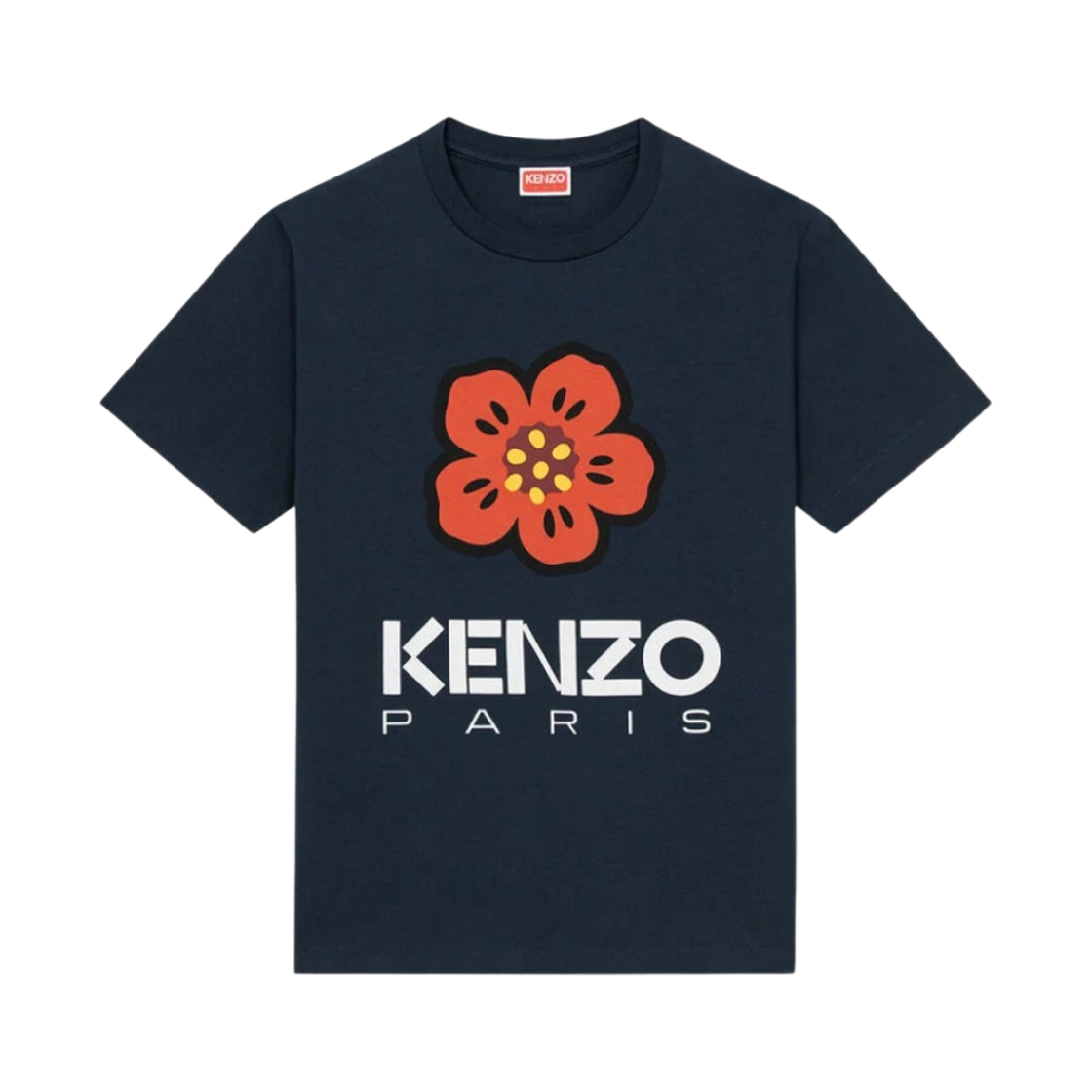 (W) 겐조 보케 플라워 루즈 티셔츠 미드나잇 블루((W) Kenzo Boke Flower Loose T-Shirt Midnight Blue) - 1