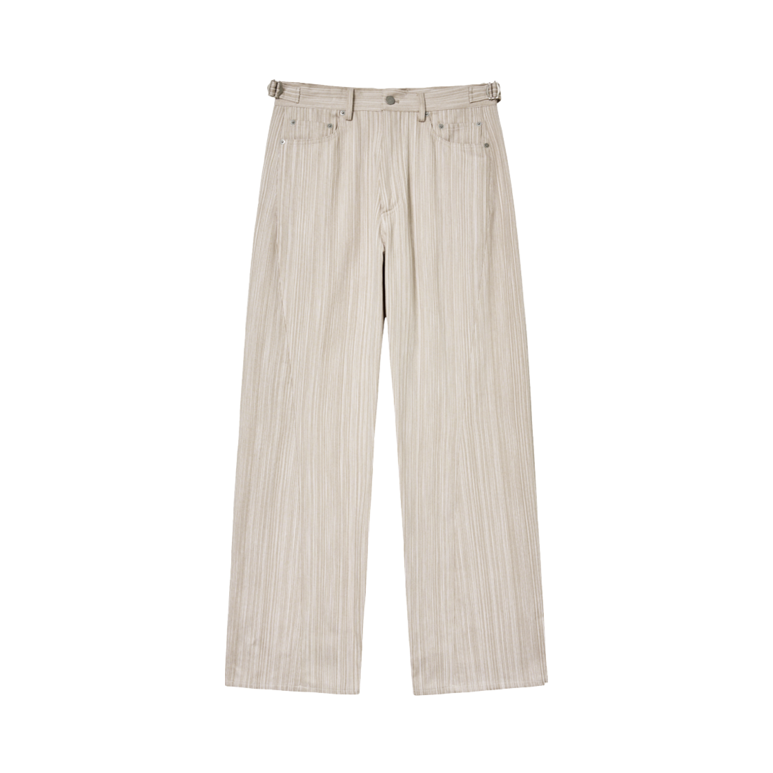 알렌느 트위스티드 슬럽 스트라이프 팬츠 베이지