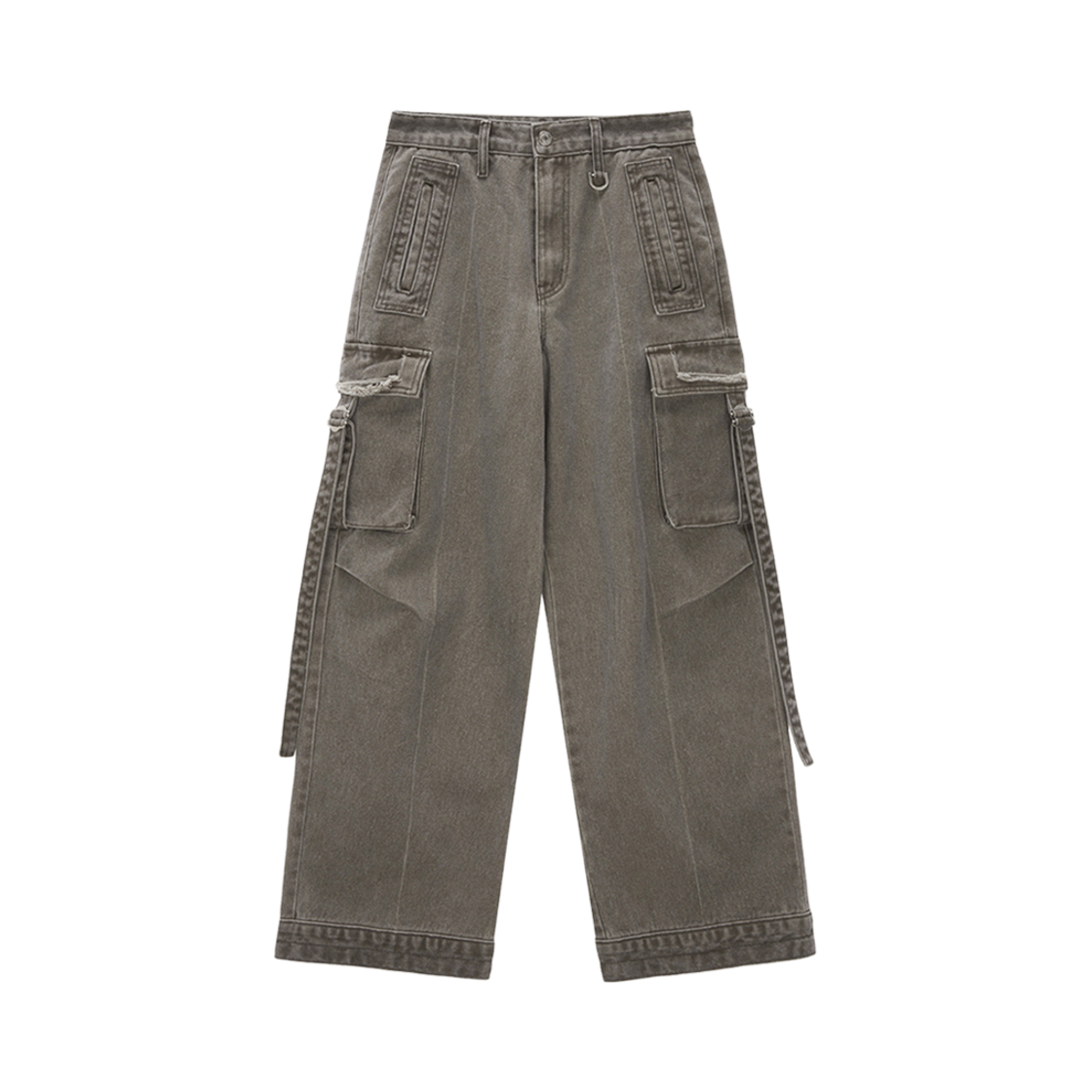 MK2411DN005M (W) Matin Kim Color Dying Cargo Pants Grey