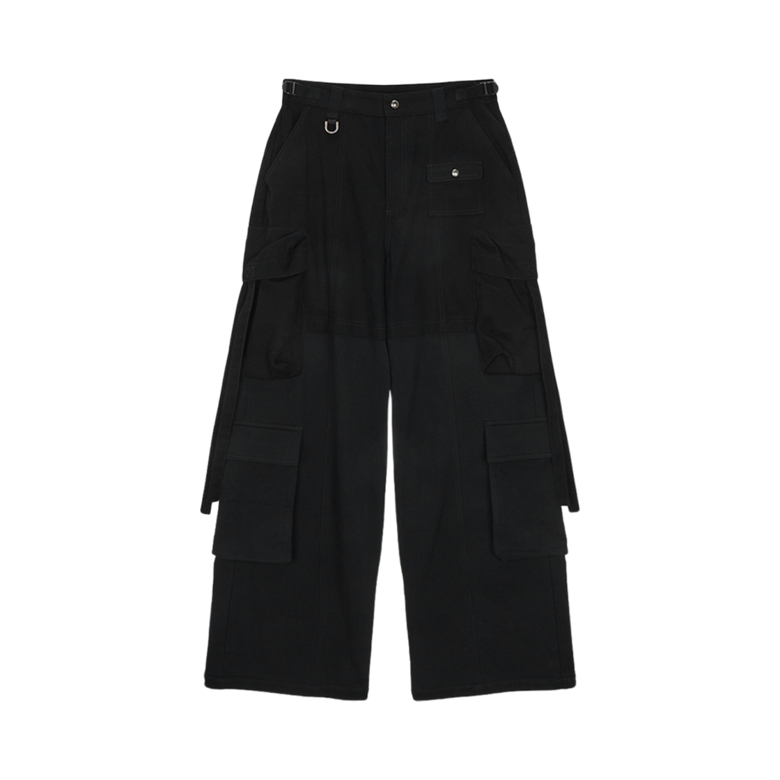 MK2411PT005M (W) Matin Kim Jersey Mixed Cargo Pants Black