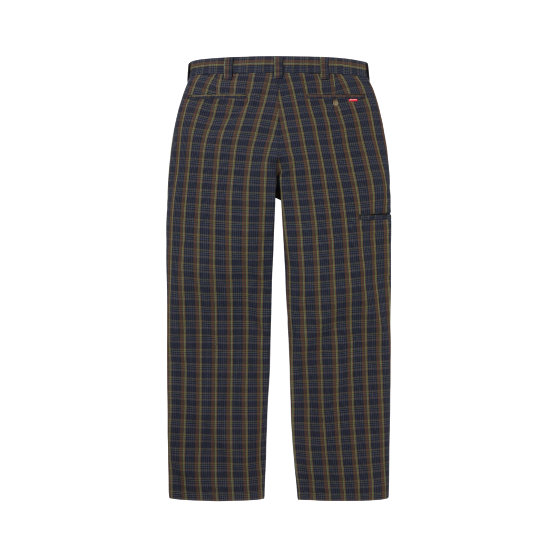 슈프림 워크 팬츠 네이비 플레이드 - 23SS(Supreme Work Pants Navy Plaid - 23SS) - 2