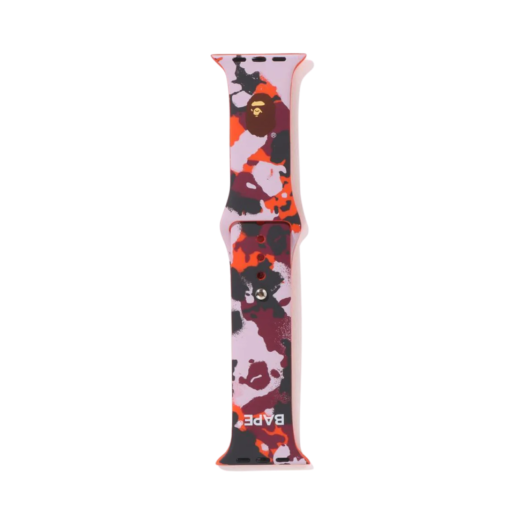 0ZXACM054821O BAPE Map Camo Watch Band Red