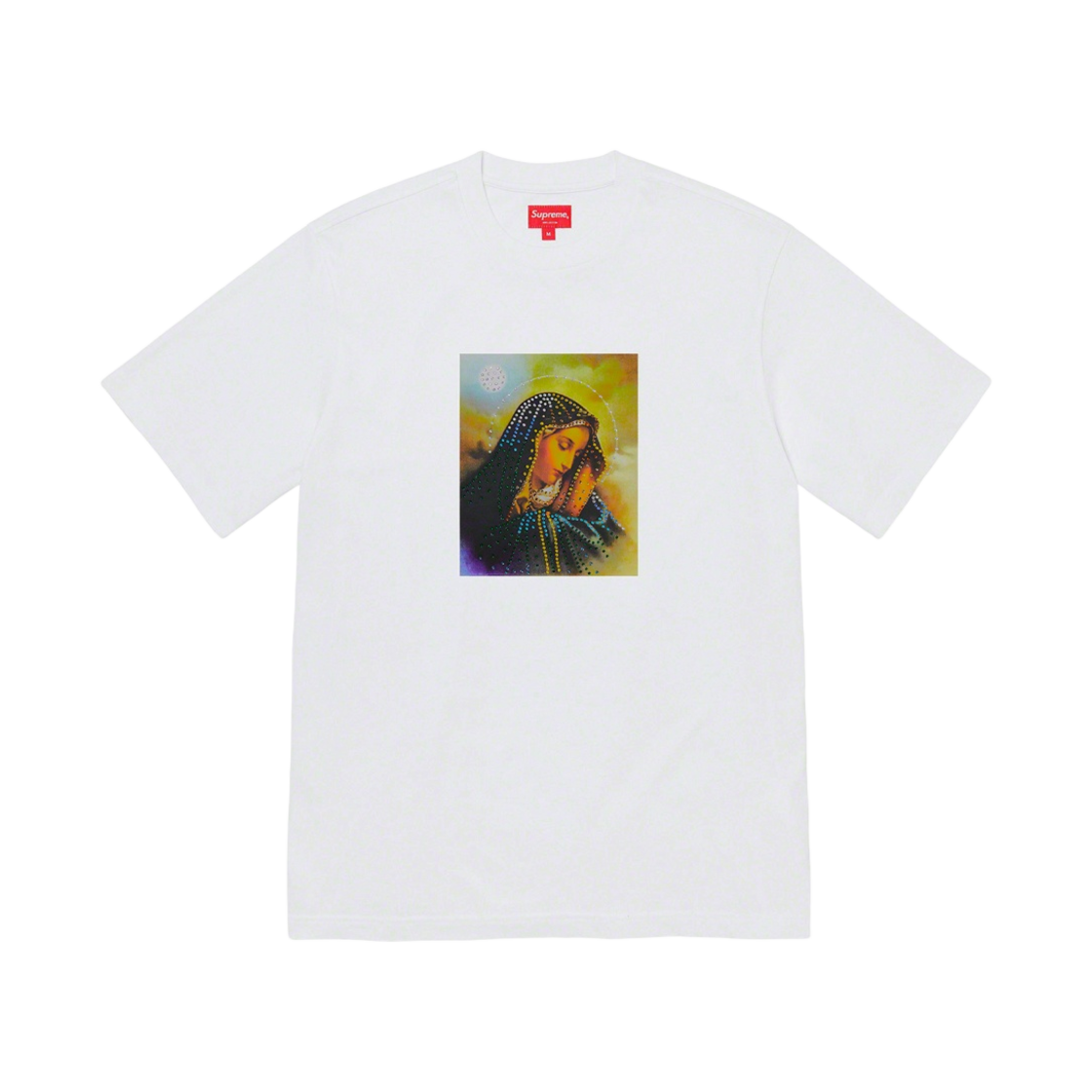 슈프림 메리 라인스톤 티셔츠 화이트 - 22FW(Supreme Mary Rhinestone T-Shirt White - 22FW) - 1