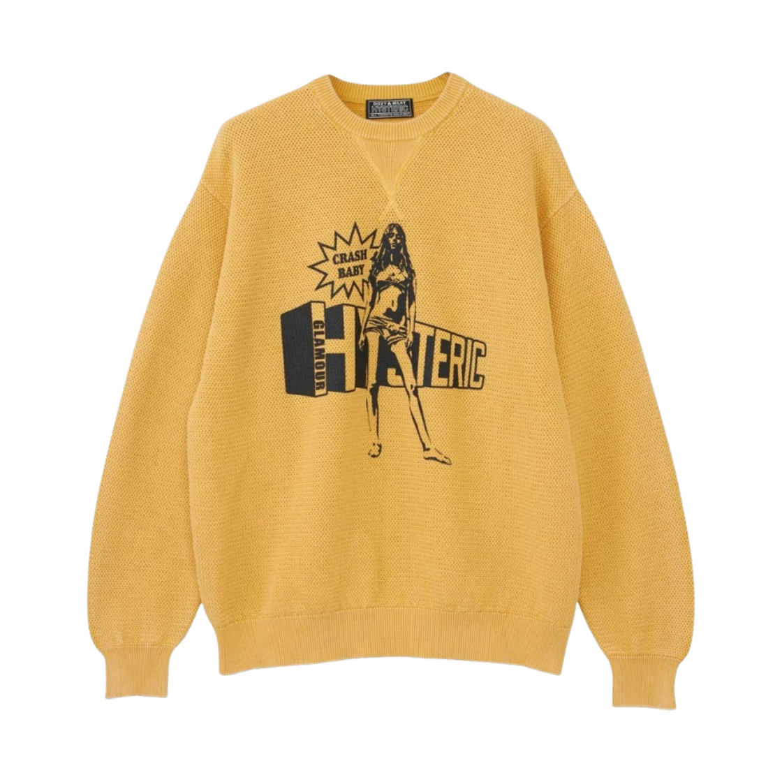 히스테릭 글래머 크래쉬 베이비 스웨터 옐로우