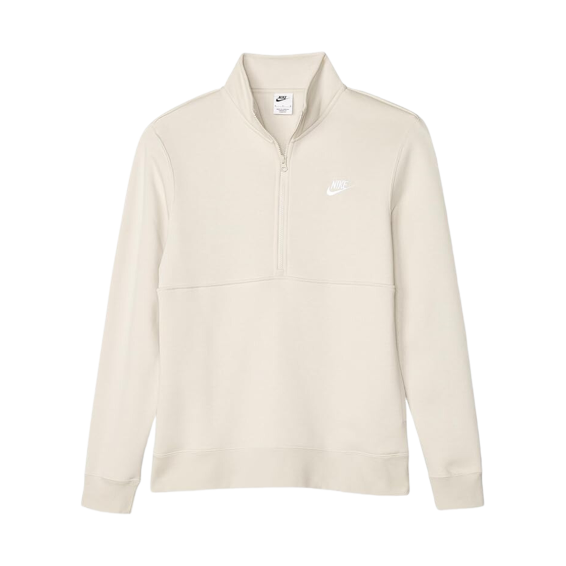 DD4732-073 Nike NSW Club Brushed-Back Half Zip Pullover Particle Grey - US/EU