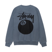 Stussy 8 Ball Crew Pigment Dyed Navy