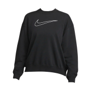 (W) Nike Dri-Fit Get Fit Graphic Crew neck Sweatshirts Black - US/EU