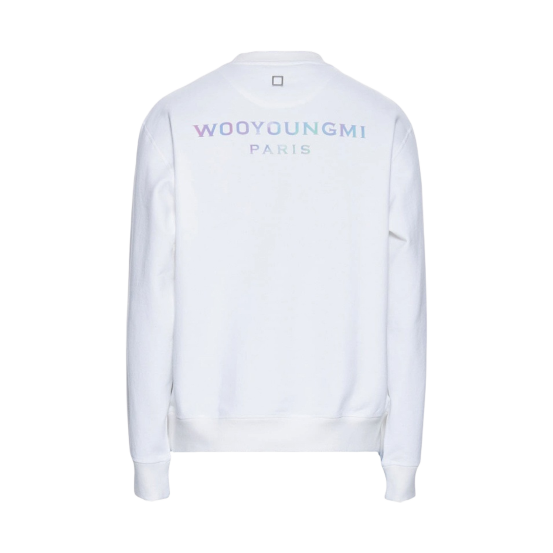 우영미 코튼 렌티큘러 백로고 스웨트셔츠 화이트(Wooyoungmi Cotton Lenticular Back Logo Sweatshirt White) - 1