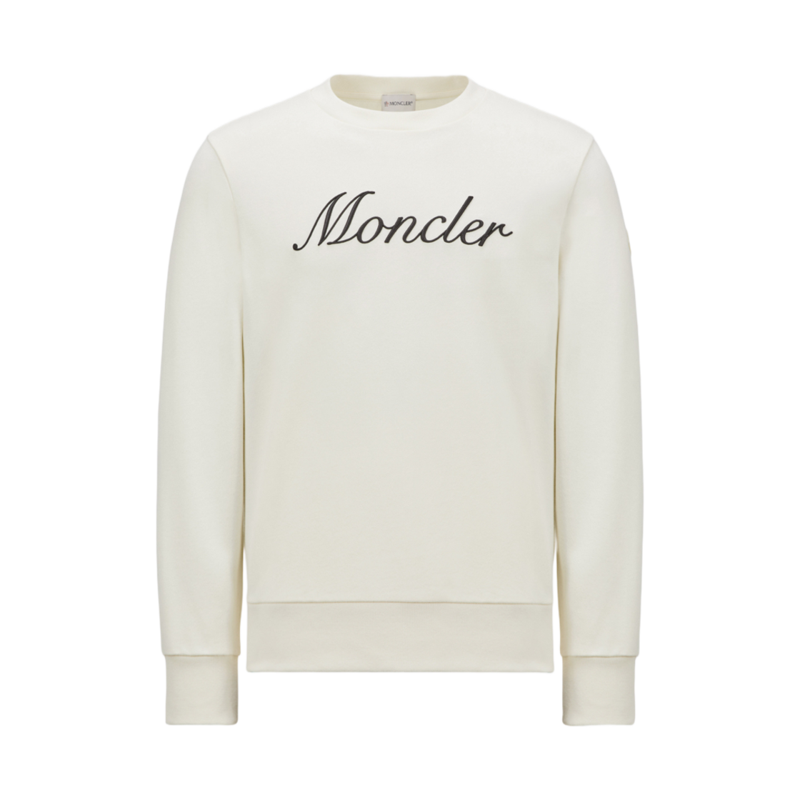 K1-091-8G00033-89AUJ-034 Moncler Embroidered Logo Cotton Sweatshirt White Ivory - 25SS