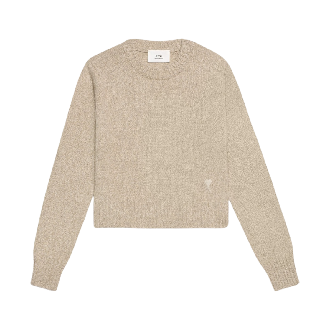 FKS127-005-265 (W) AMI Tonal de Coeur Sweater Champagne