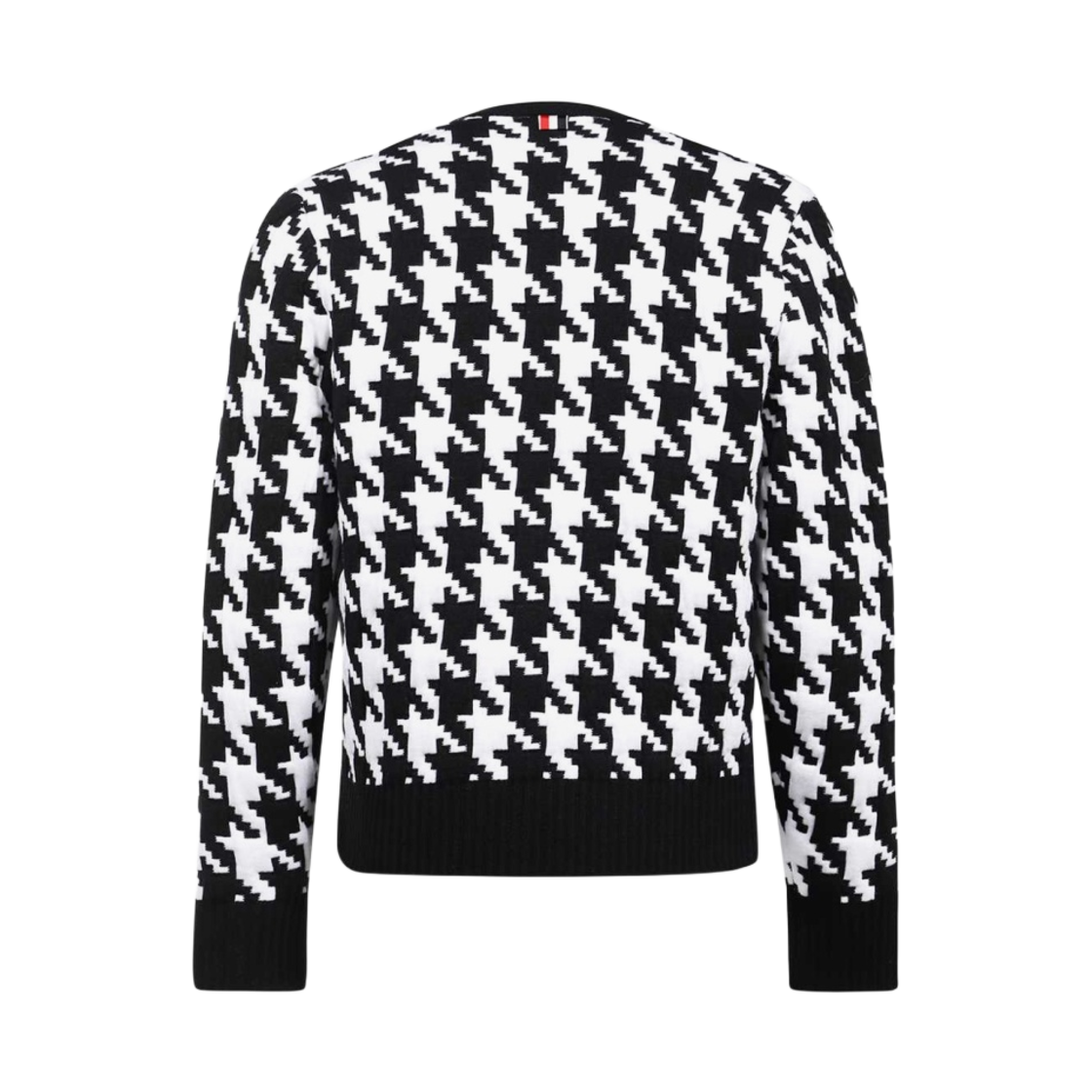 톰브라운 하운즈투스 퀼티드 자카드 메리노 울 풀오버 블랙 화이트(Thom Browne Houndstooth Quilted Jacquard Merino Wool Pullover Black White) - 2