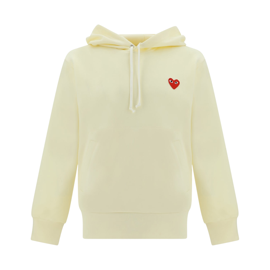 플레이 꼼데가르송 레드 하트 후드 스웨트셔츠 아이보리(Play Comme des Garcons Red Heart Hooded Sweatshirt Ivory)