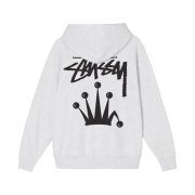 Stussy Stock Crown Hoodie Ash Heather