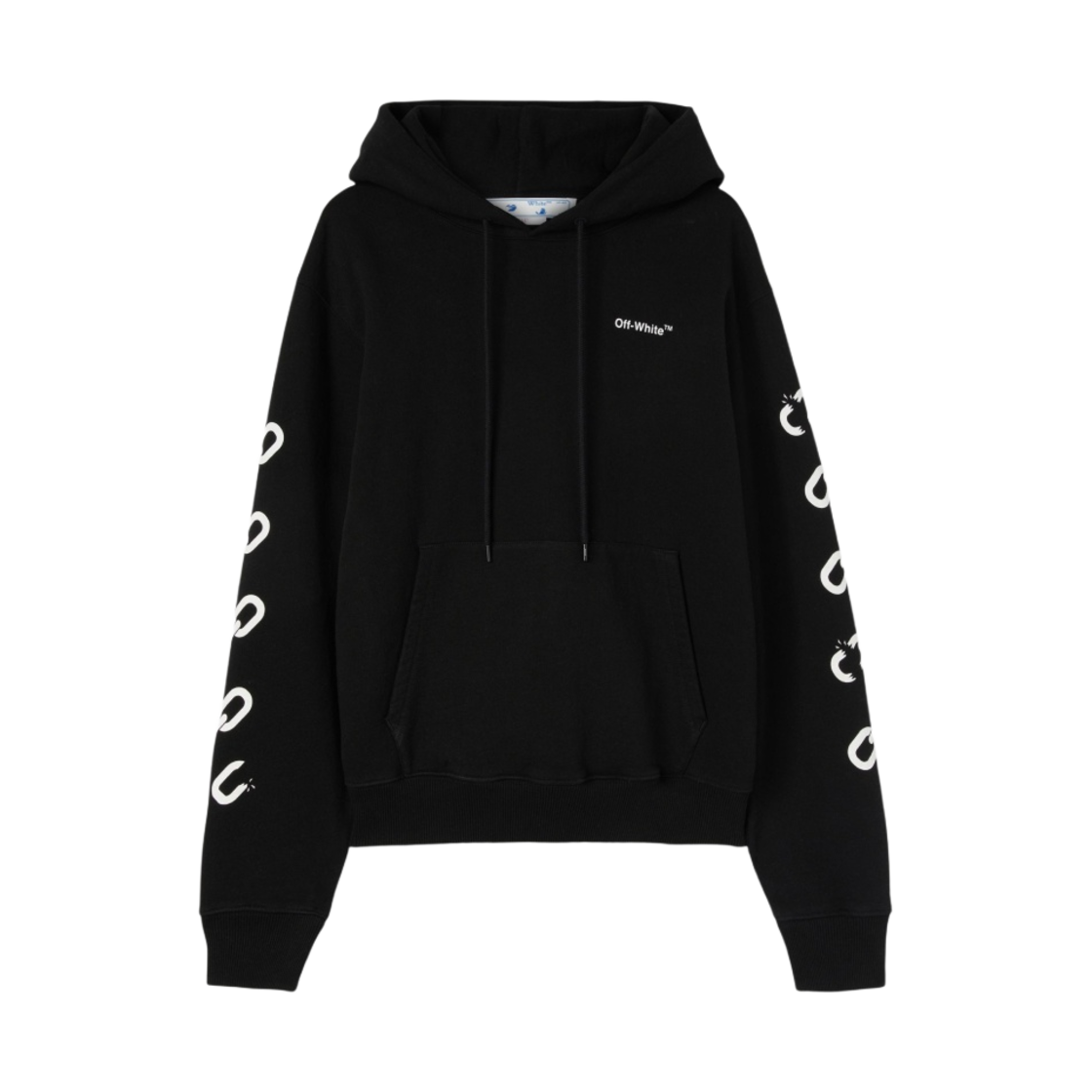 오프화이트 체인 애로우 슬림 후드 블랙(Off-White Chain Arrow Slim Hoodie Black) - 1