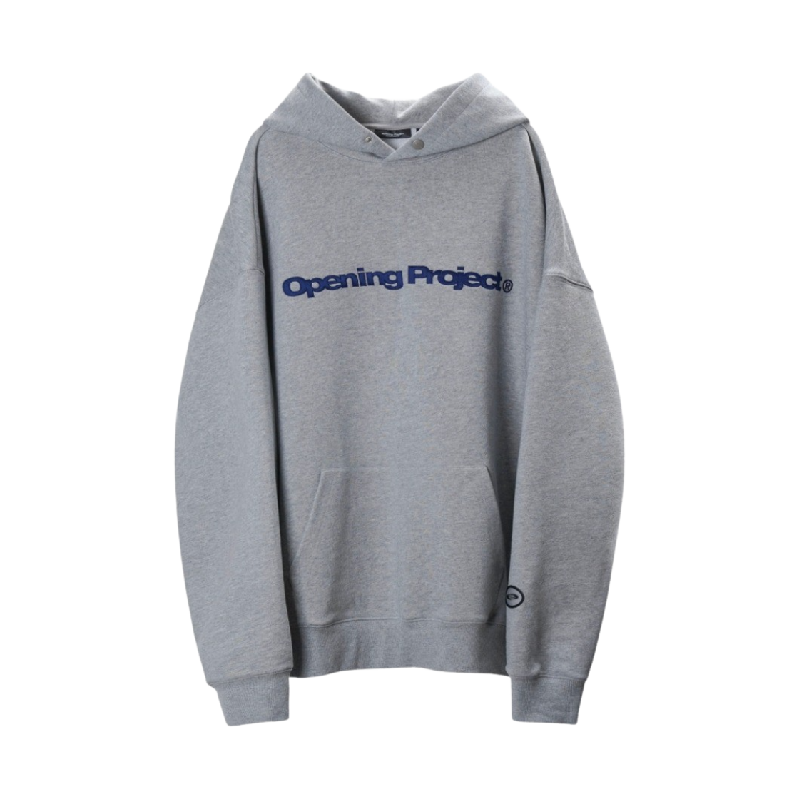 오프닝프로젝트 OP 로고 후디 멜란지 그레이